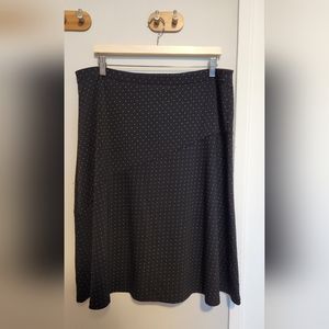 Liz Claiborne A-line Black and White Polkadot Skirt